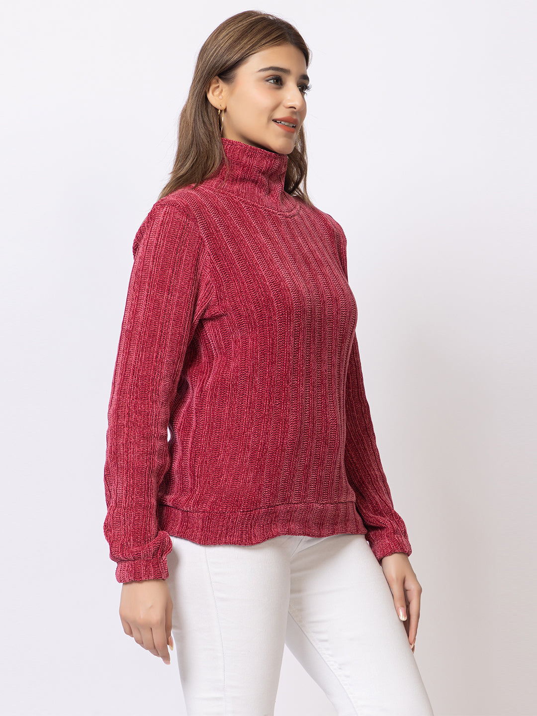 ARISH Cozy Knit Turtleneck Sweater, Long Sleeves