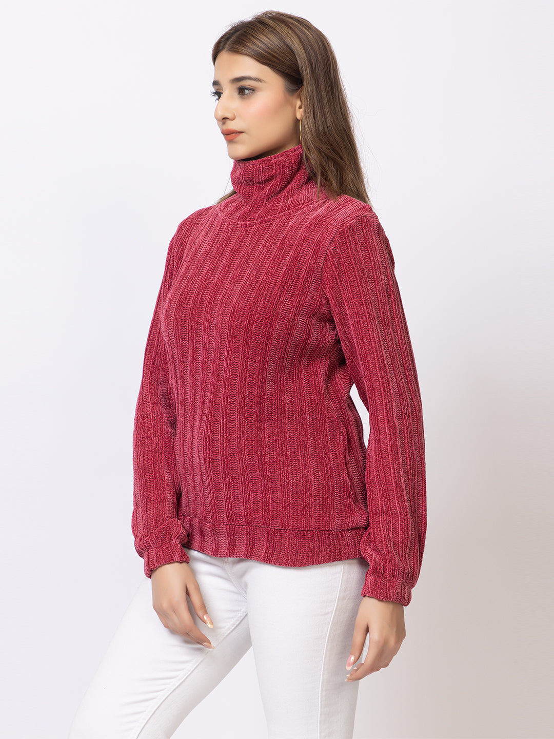 ARISH Cozy Knit Turtleneck Sweater, Long Sleeves