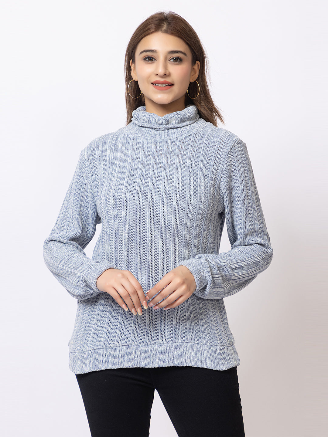 ARISH Cozy Knit Turtleneck Sweater, Long Sleeves