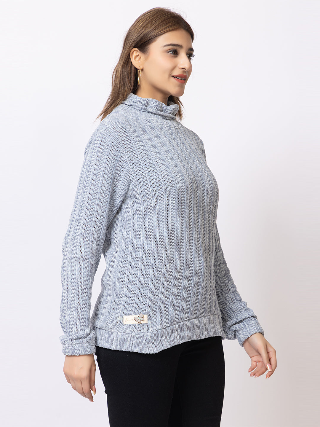 ARISH Cozy Knit Turtleneck Sweater, Long Sleeves