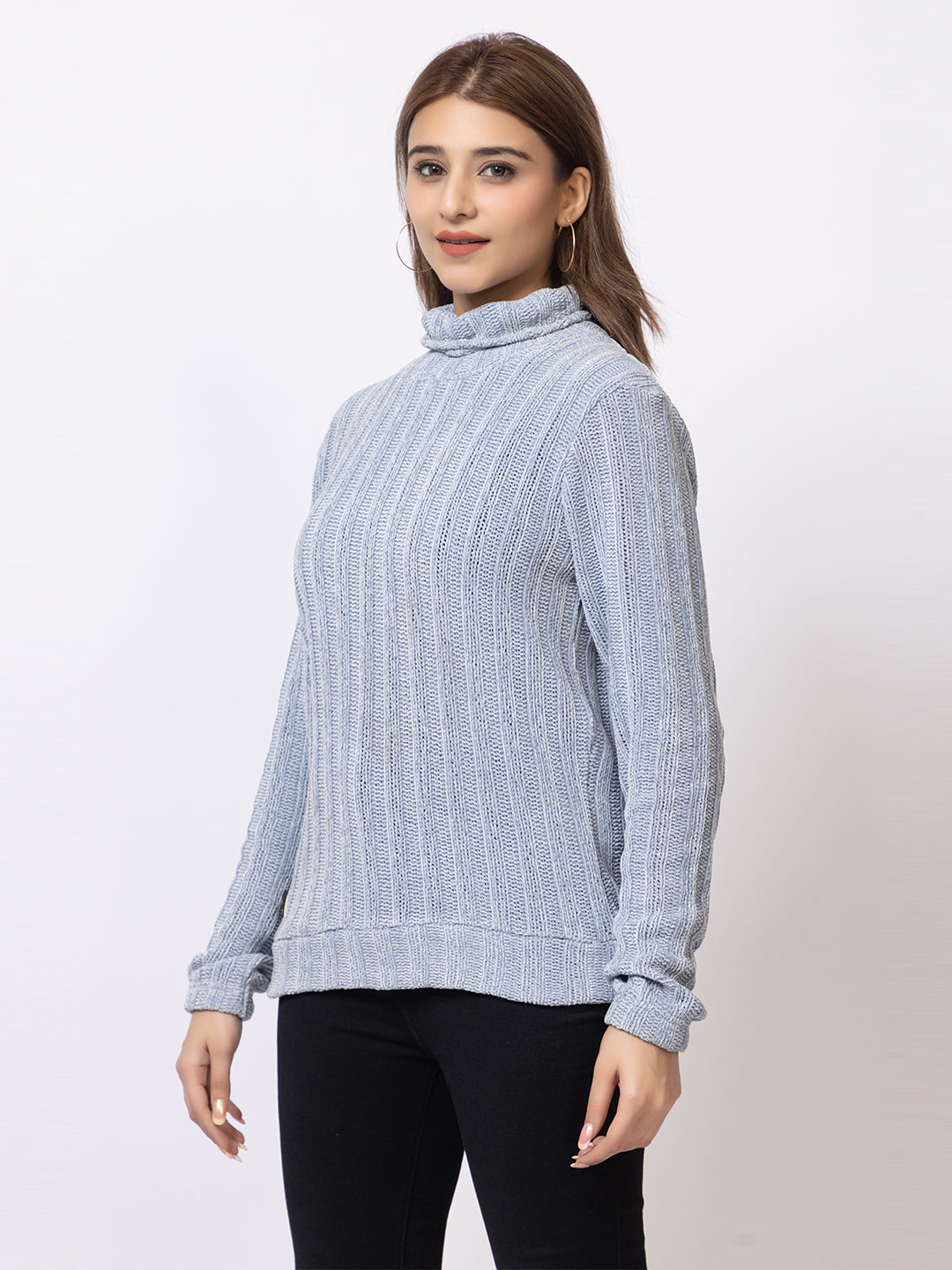 ARISH Cozy Knit Turtleneck Sweater, Long Sleeves