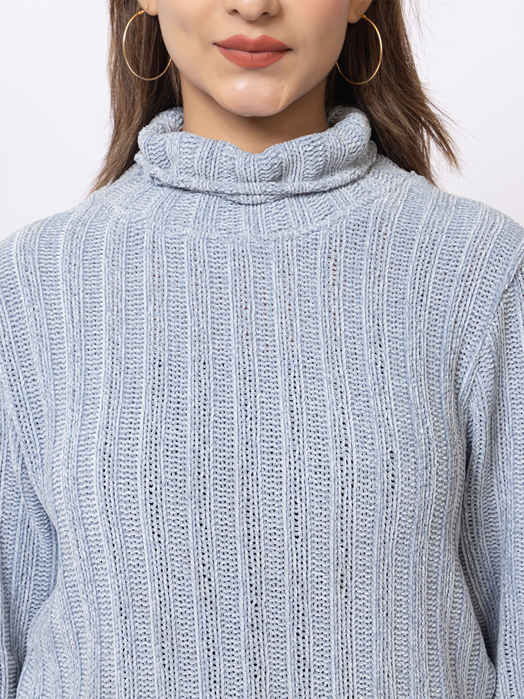 ARISH Cozy Knit Turtleneck Sweater, Long Sleeves