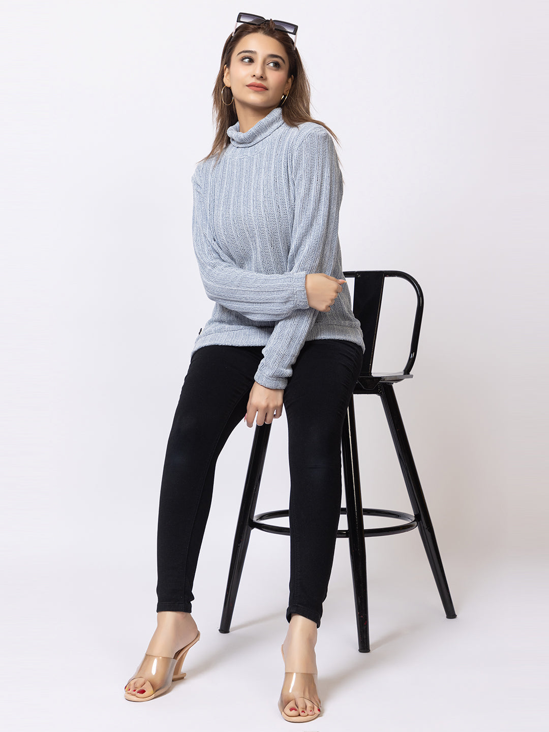 ARISH Cozy Knit Turtleneck Sweater, Long Sleeves
