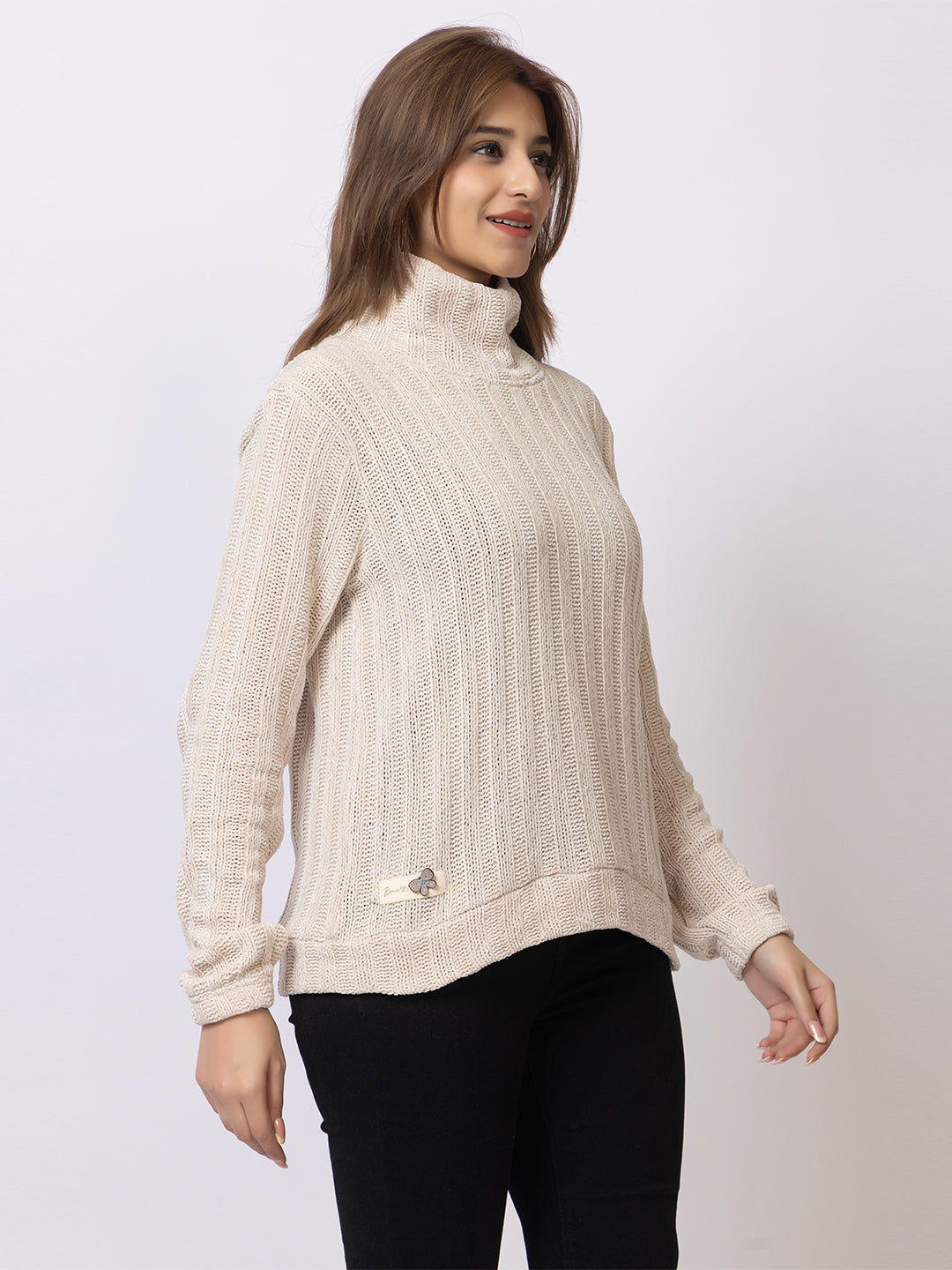 ARISH Cozy Knit Turtleneck Sweater, Long Sleeves