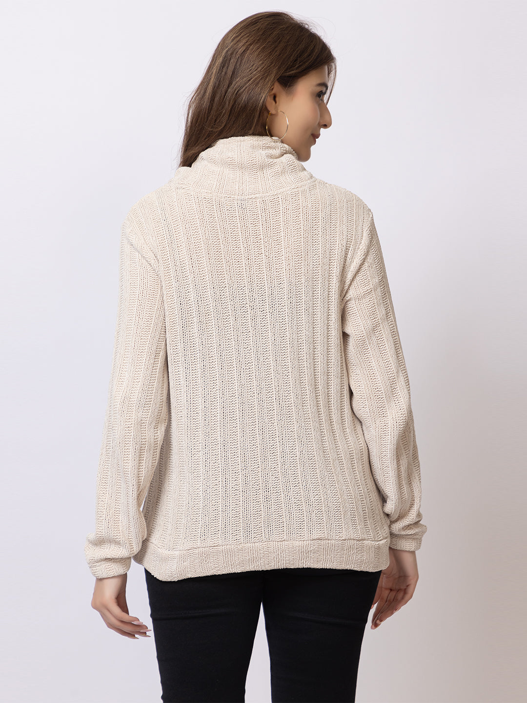 ARISH Cozy Knit Turtleneck Sweater, Long Sleeves
