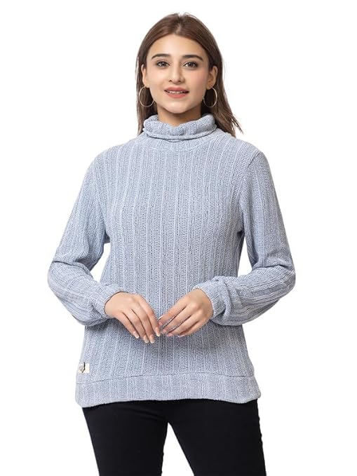 ARISH Cozy Knit Turtleneck Sweater, Long Sleeves