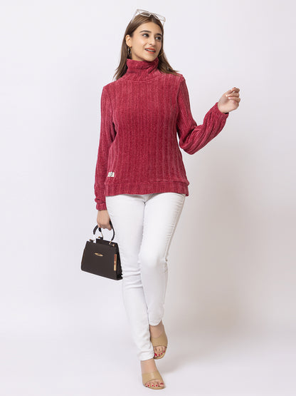 ARISH Cozy Knit Turtleneck Sweater, Long Sleeves