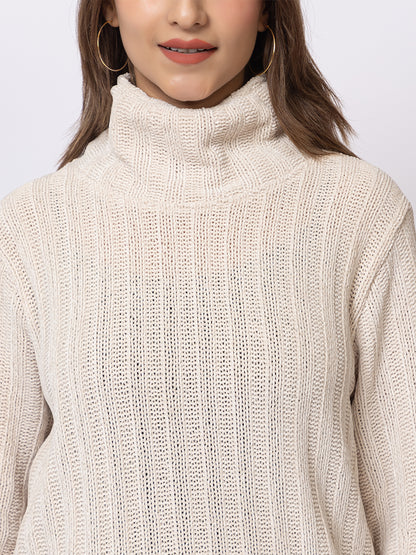 ARISH Cozy Knit Turtleneck Sweater, Long Sleeves