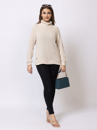 ARISH Cozy Knit Turtleneck Sweater, Long Sleeves