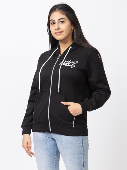ARISH Women's Sweatshirt Hoodie, Black, Imported Cozy Fleece, (The Night Riders - Bold Back Print)