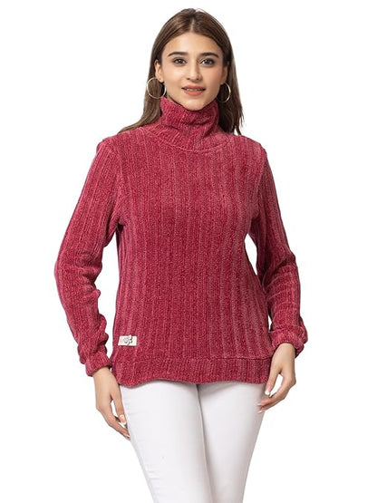 ARISH Cozy Knit Turtleneck Sweater, Long Sleeves