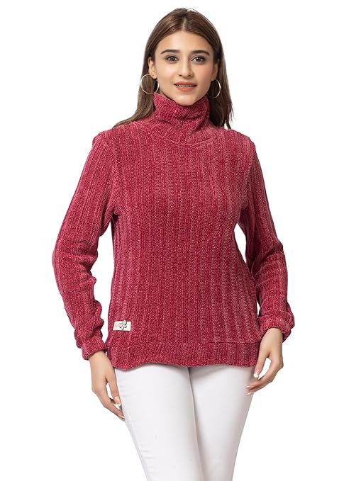 ARISH Cozy Knit Turtleneck Sweater, Long Sleeves